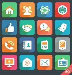 Communication and media icons vector image