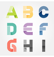 Alphabet modern paper cut abstract style Design vector image