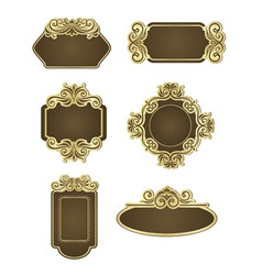 Retro wedding templates vector image