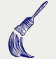 Brush and paint vector image