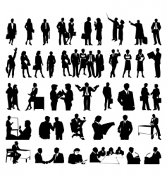 Businessmen silhouettes vector image