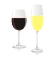 Wine and champagne glasses vector image