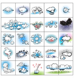 Cloud collection vector image