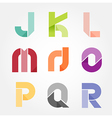Alphabet modern paper cut abstract style Design vector image