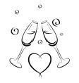 Champagne vector image