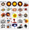 Explosion collection vector image