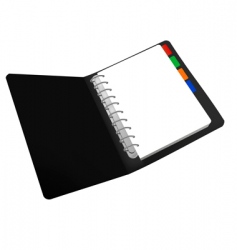 Black notepad vector image