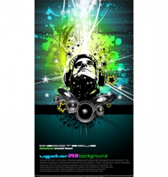 DJ disco flyer vector image