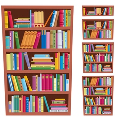 Bookshelf vector image