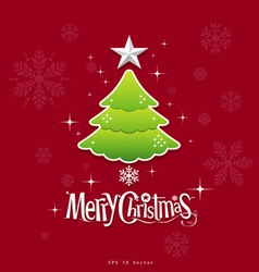 Christmas green tree design vector image