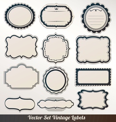 Frame labels Set ornamental vintage decorat vector image