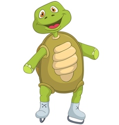 Funny Turtle Skater vector image
