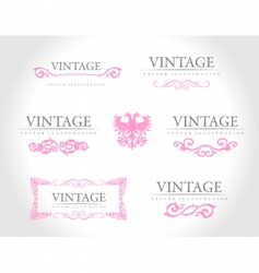 Baroque vintage royal design elements vector image