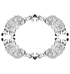 Floral frame vector image
