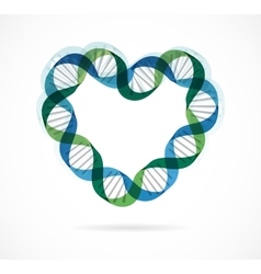 DNA genetic icon - heart vector image