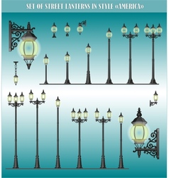 Street lanterns vector image