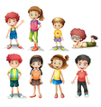 Group of kids vector image