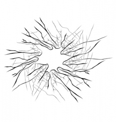 Broken glass vector image