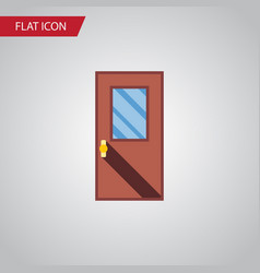 Isolated entrance flat icon door element vector image