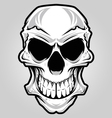White angry skull vector image