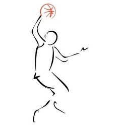 Basketball player vector image