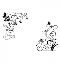 Floral borders vector image