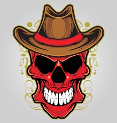 Angry skull ornament vector image