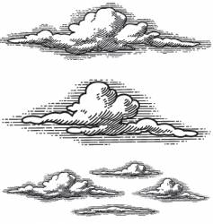Retro clouds vector image