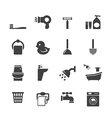 Bathroom icon set Bathroom icon set vector image