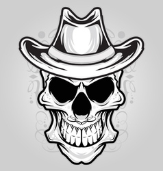 Angry skull ornament vector image