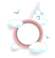 Abstract cloudy circle vector image