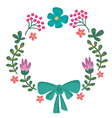 Floral Frame Cute retro flowers wreath vector image