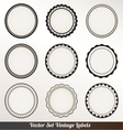 Frame labels Set ornamental vintage vector image