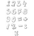 Numbers hand written vector image