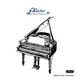 Grand piano vector image