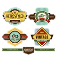 Set of grunge retro badges vector image