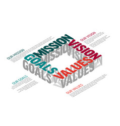 Company profile template with mission vision Vector Image