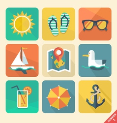 Summer icons vector image