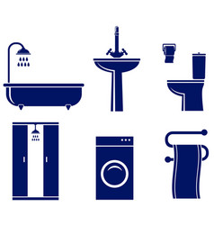 Set of isolated bath objects Set of isolated bath objects vector image