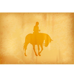 Background with horse riding vector image