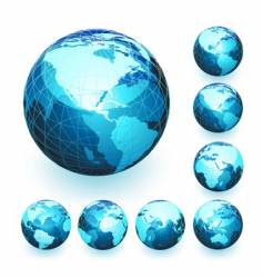 World globes vector image