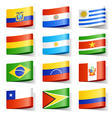 South america flags vector image