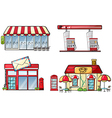 Business establishments vector image