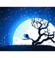 Tree moon vector image