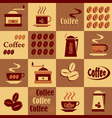 Background with coffee icons vector image