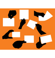 Hand signs vector image