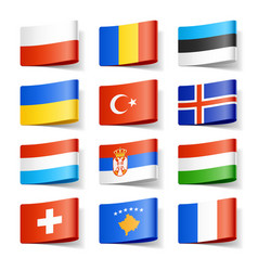 Europe flags vector image