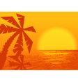Sunset at the ocean vector image