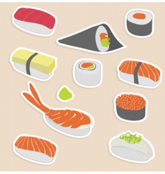 Sushi set vector image