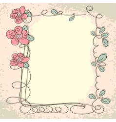 Floral frame with doodle elements Floral frame with doodle elements vector image